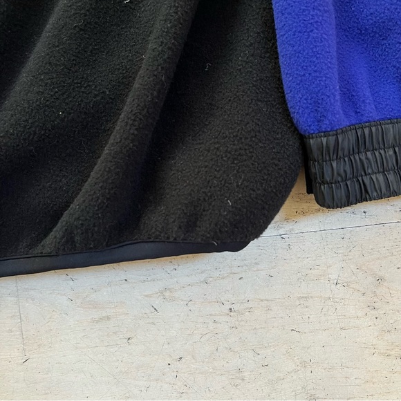 NWT Vintage Gap Fleece Quarter Zip Pullover Blue Black L - Picture 8 of 9